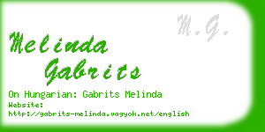 melinda gabrits business card